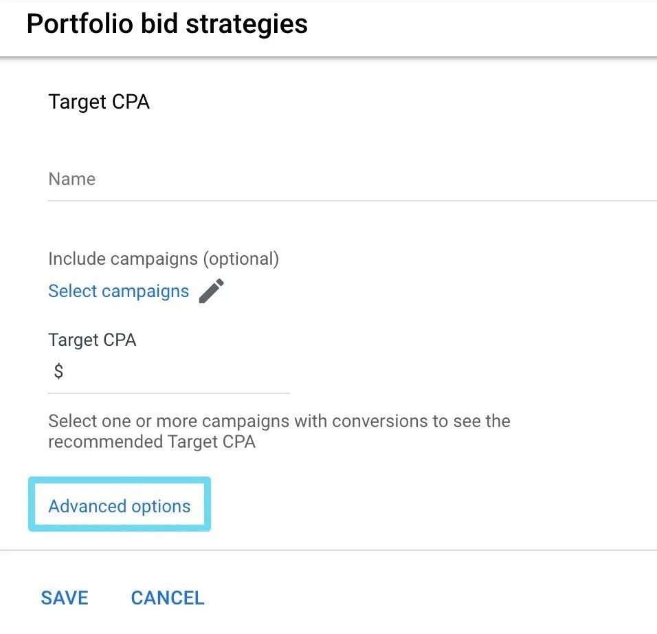 google ads portfolio bid